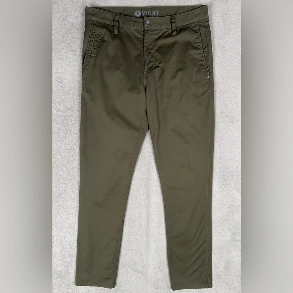 Vuori Collins Chino Pants Men's 30x31 Dark Oregano 5-Pocket Stretch Twill Cotton